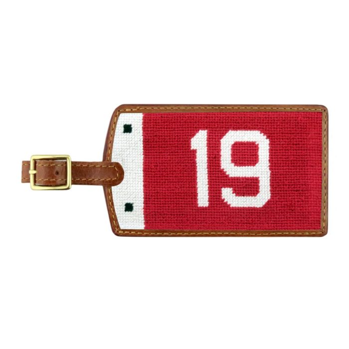 19th Hole Pin Flag Needlepoint Luggage Tag by Smathers & Branson