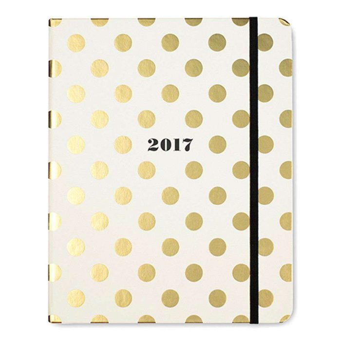 2017 - 17 Month Large Agenda in Gold Dots by Kate Spade New York