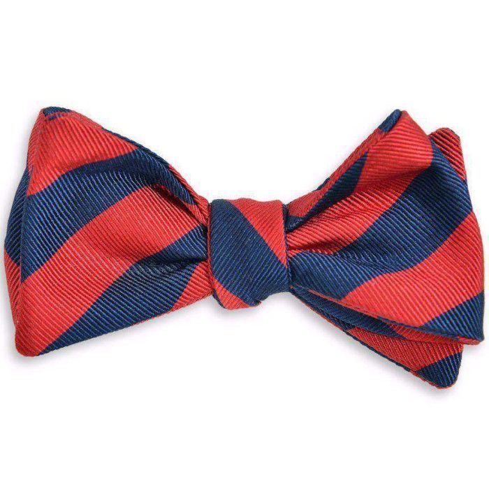 All American Stripe Bow Tie in Red and Navy by High Cotton