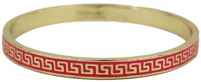 Apollo Bangle in Gold and Pink by Fornash