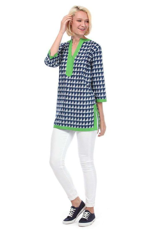 Annapolis Cotton Tunic in Navy by Malabar Bay