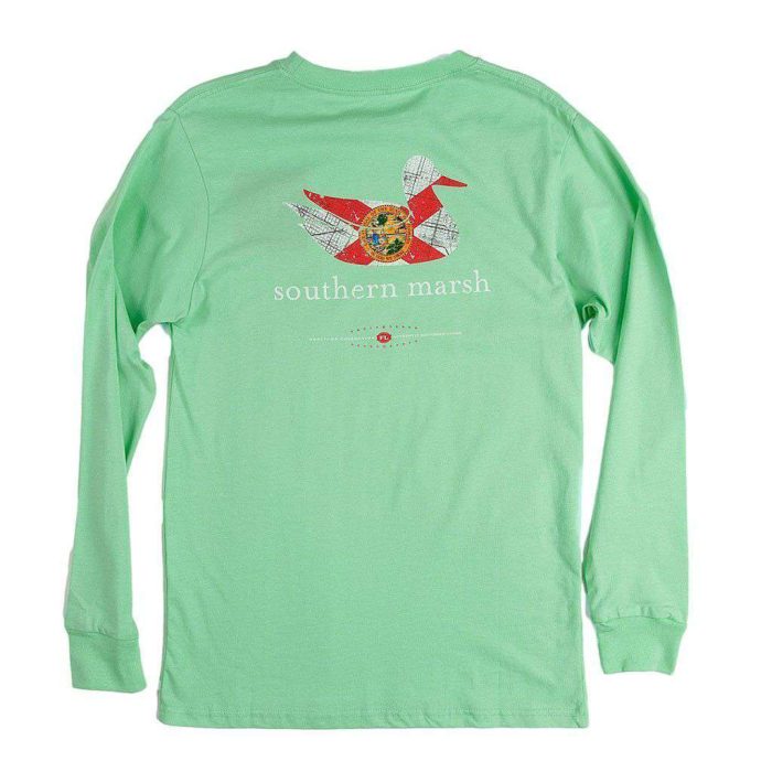 Authentic Florida Heritage Long Sleeve Tee in Bimini Green by Southern Marsh