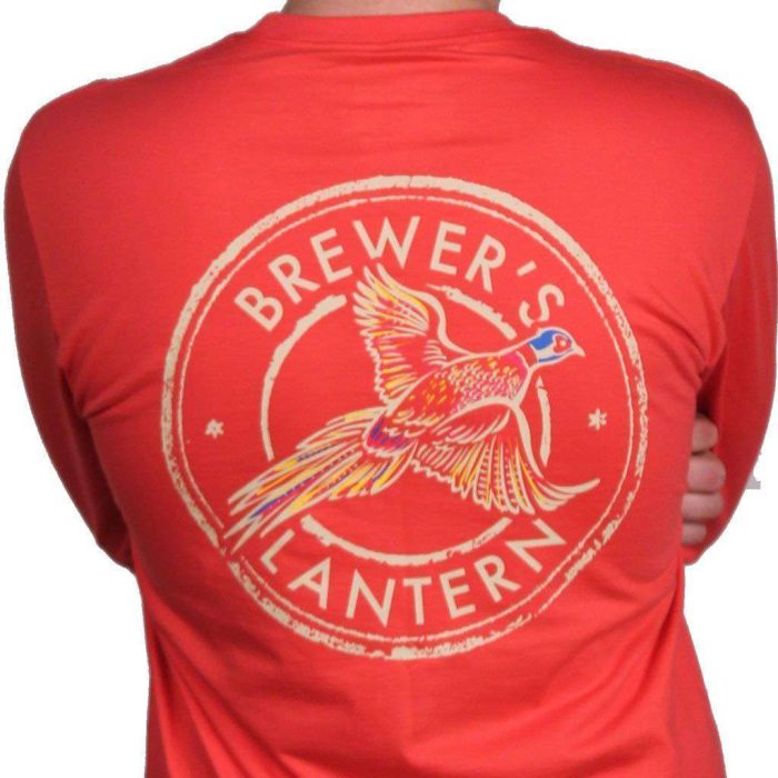 Arthur's Pheasant Long Sleeve Pocket Tee in Washed Red by Brewer's Lantern