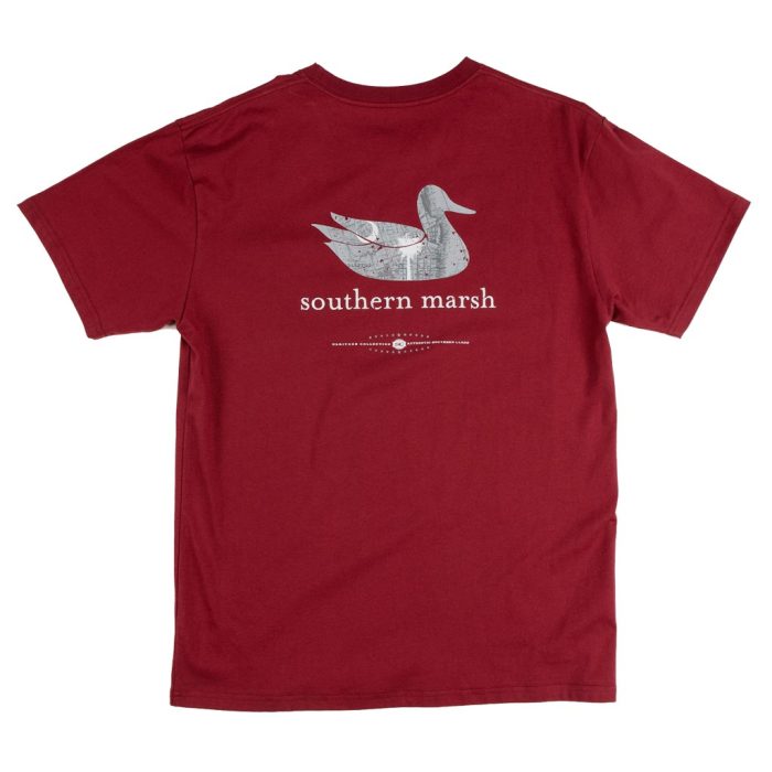 Authentic South Carolina Heritage Tee in Maroon by Southern Marsh