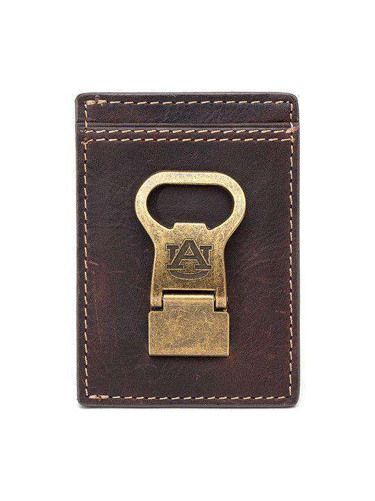Auburn Tigers Gridiron Mulitcard Front Pocket Wallet by Jack Mason