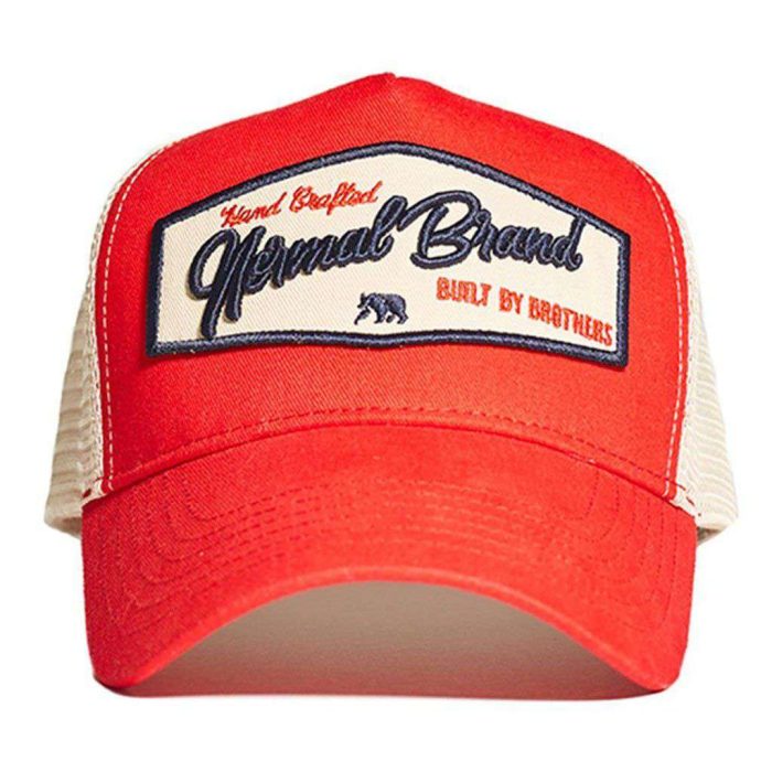 Built by Brothers Cap in Red by The Normal Brand