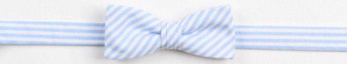 Boy's Bow Tie in Soft Carolina Blue Stripe by High Cotton