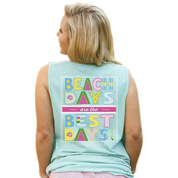 Beach Days Are The Best Days Tank in Island Paradise Green by Jadelynn Brooke