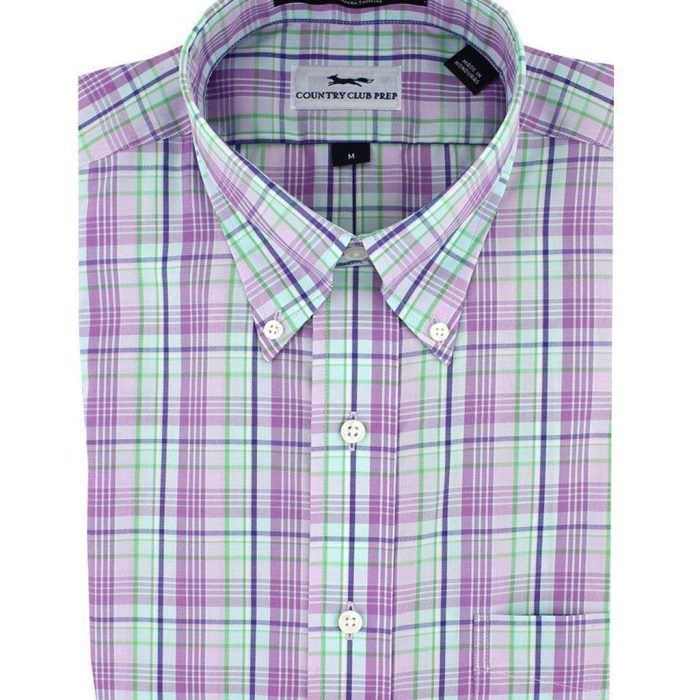 Button Down in Lilac Plaid by Country Club Prep