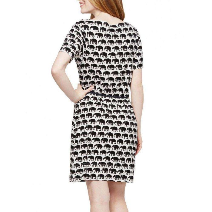 Black Elephant Cowl Neck Dress by Hatley