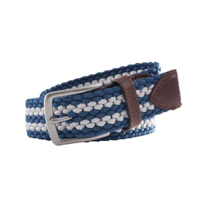 Braided Elastic Web Belt in Dutch Blue by Southern Tide