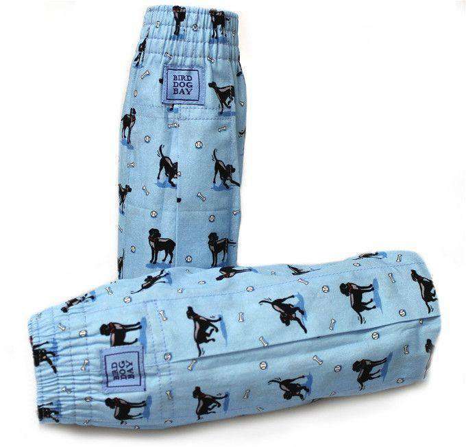 Black Lab Heaven Sporting Boxers in Light Blue by Bird Dog Bay