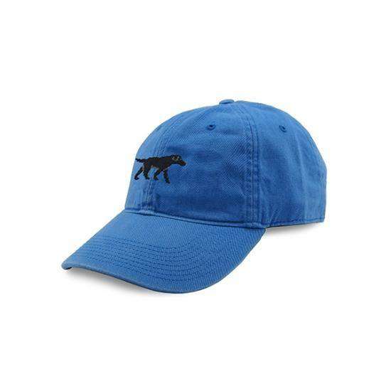 Black Lab Needlepoint Hat in Royal by Smathers & Branson
