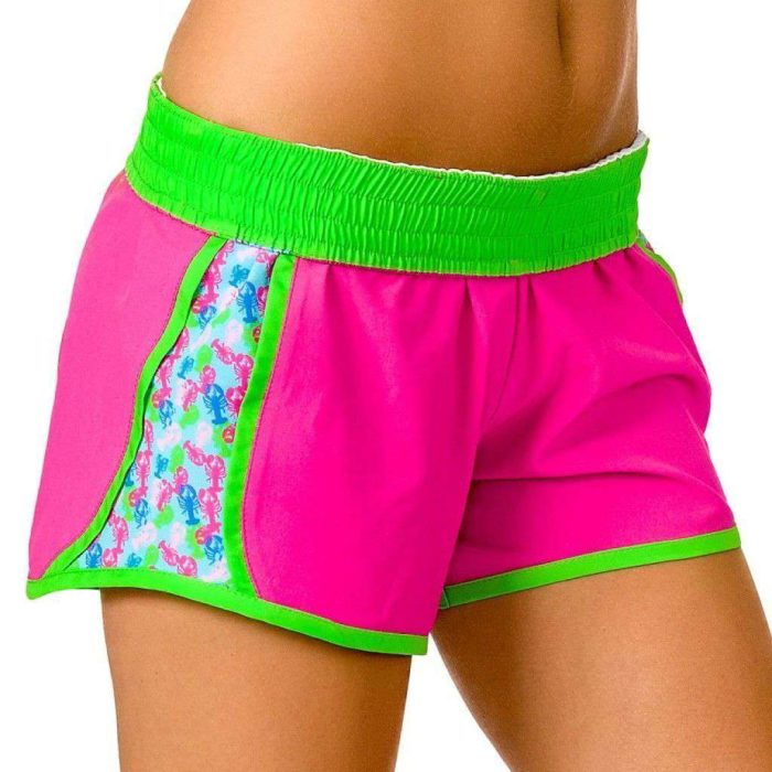 Butter Me Up Lobster Shorts in Pink by Devon Maryn