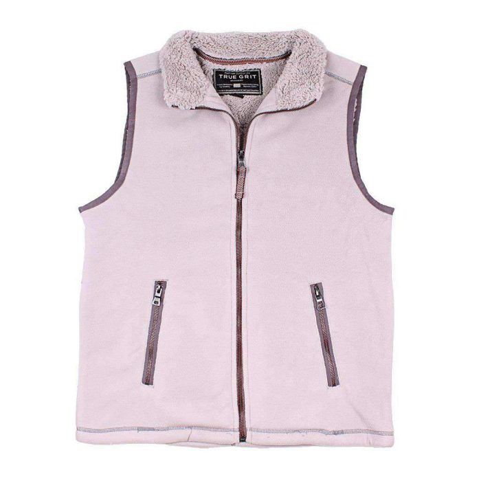 Bonded Polar Fleece & Sherpa Lined Vest in Faded Heather by True Grit