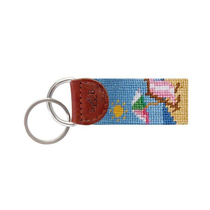 Beach Scene Needlepoint Key Fob by Smathers & Branson