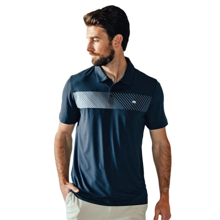 Bear Stripe Performance Polo by The Normal Brand