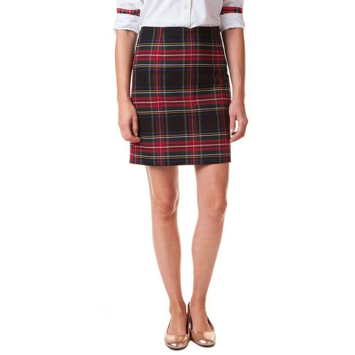 Black Stewart Plaid Ali Skirt by Castaway Clothing