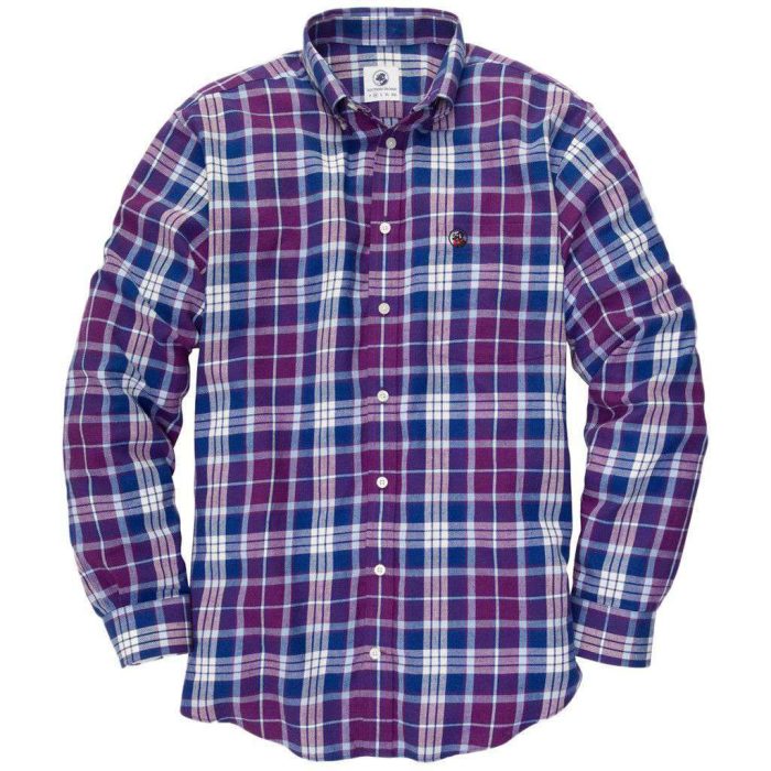 Bennet Southern Shirt in Purple Plaid by Southern Proper
