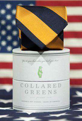 Bagby Tie in Orange/Navy by Collared Greens