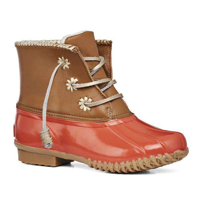 Chloe Classic Duck Boot in Fire Coral by Jack Rogers