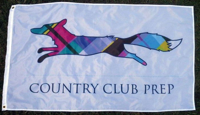Country Club Prep 3' x 5' Flag in White