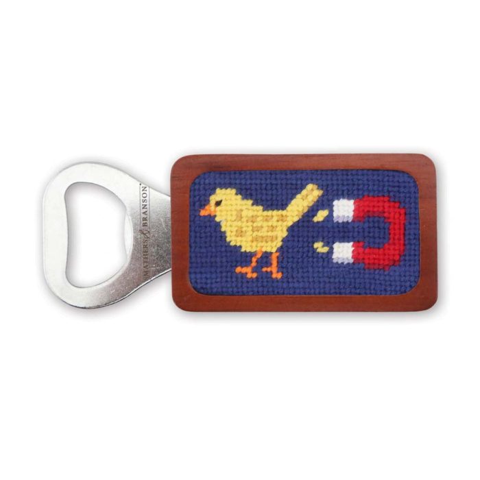 Chick Magnet Needlepoint Bottle Opener by Smathers & Branson