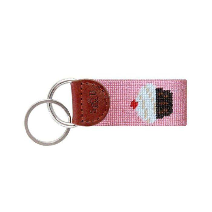 Cupcake Needlepoint Key Fob by Smathers & Branson