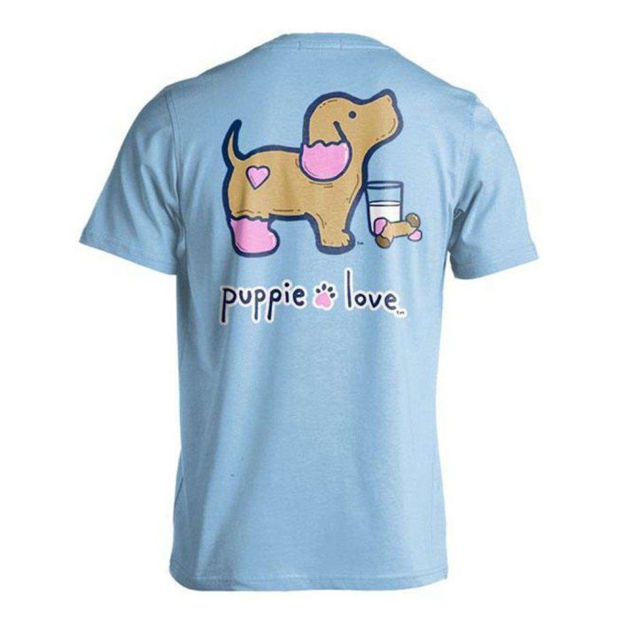 Cookie Pup Tee in Light Blue by Puppie Love