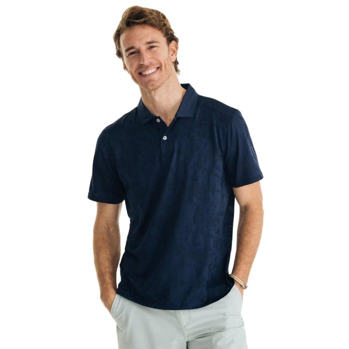 Deep Blue Sea Print Performance Polo by Southern Tide