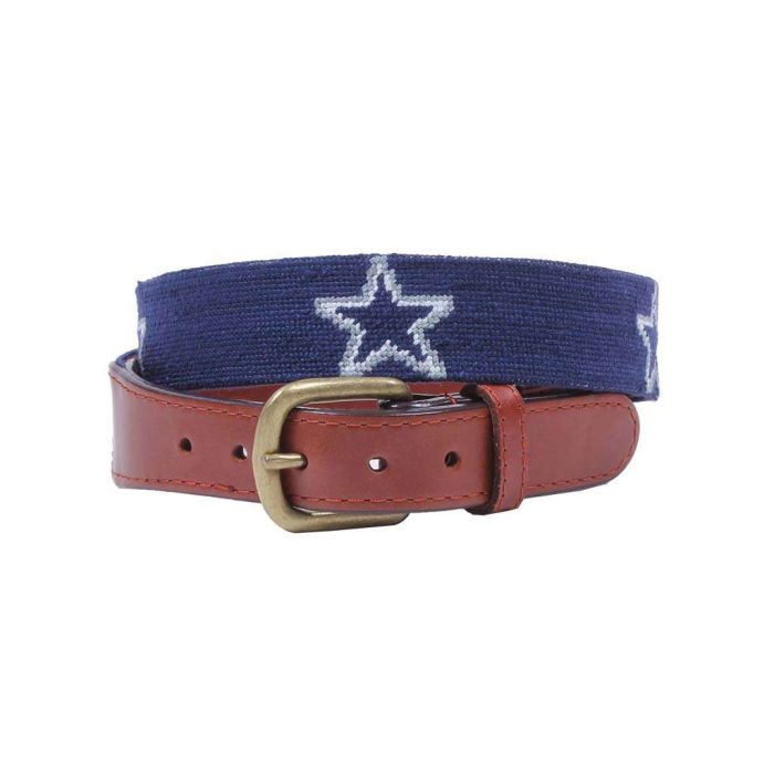 Dallas Cowboys Needlepoint Belt by Smathers & Branson