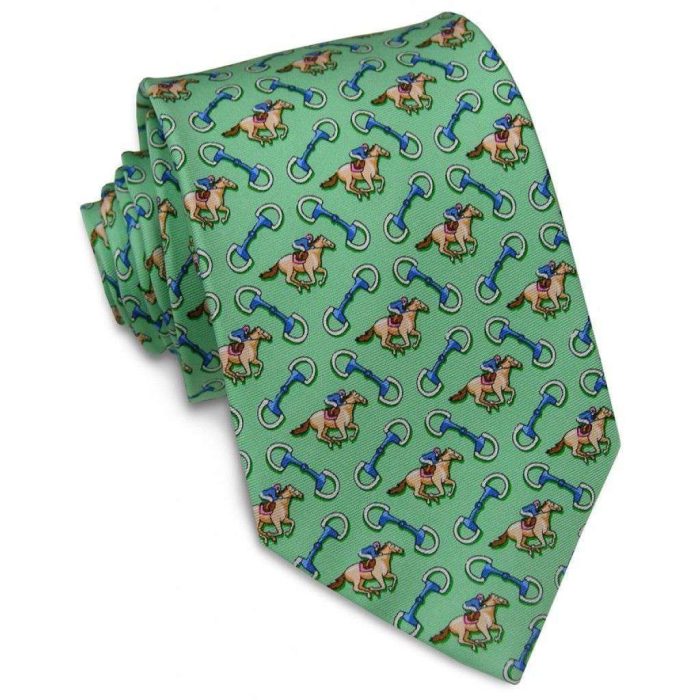 Derby Dreams Neck Tie in Mint by Bird Dog Bay