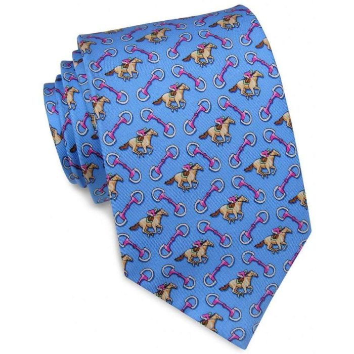 Derby Dreams Neck Tie in Blue by Bird Dog Bay