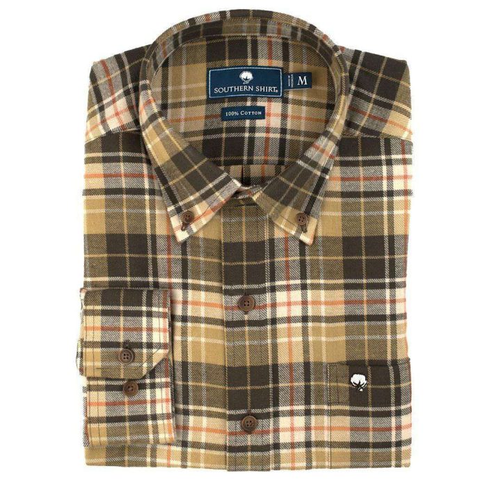 Dogwood Flannel in Bark by The Southern Shirt Co.