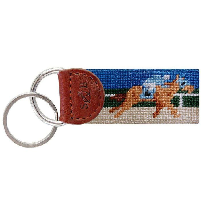 Derby Needlepoint Key Fob by Smathers & Branson