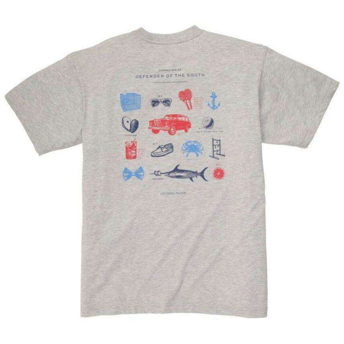 Defender of the South Tee in Grey by Southern Proper