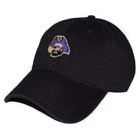 East Carolina University Needlepoint Hat in Black by Smathers & Branson - DNP