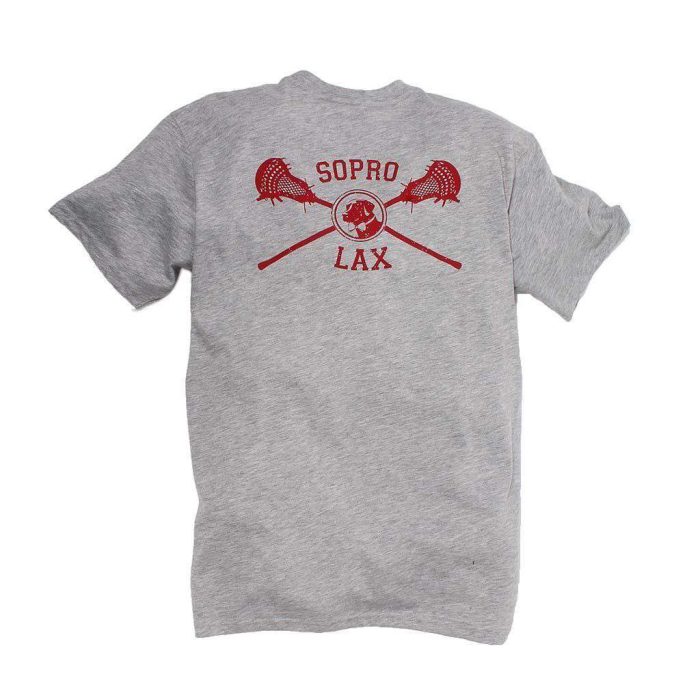 Exclusive Lax Tee in Heather Grey by Southern Proper