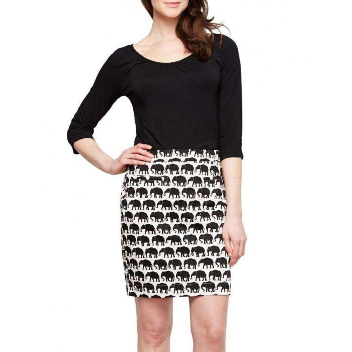 Elephant Skirt in Black and White by Hatley