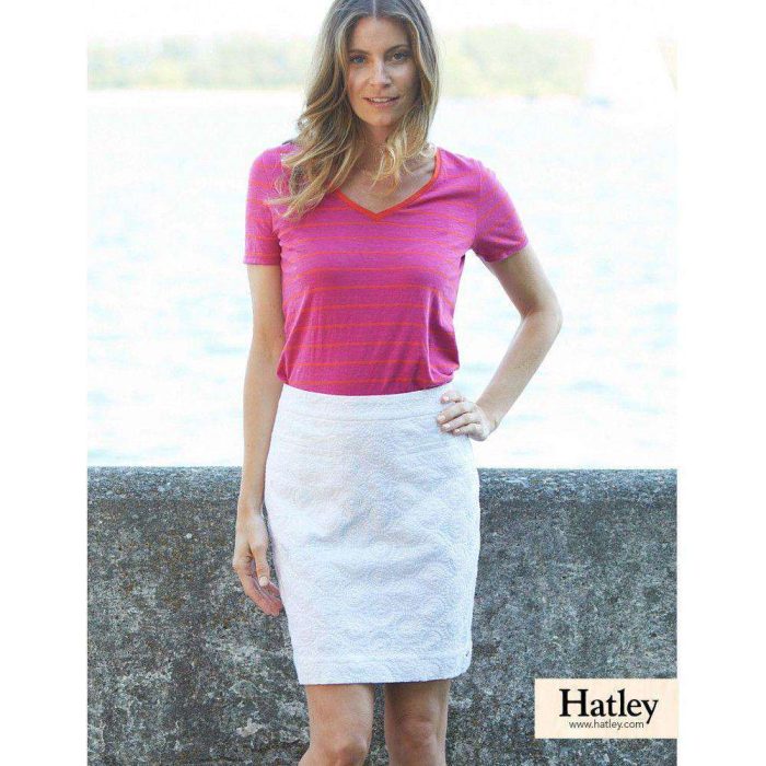 Embroidered Sateen Skirt in White by Hatley