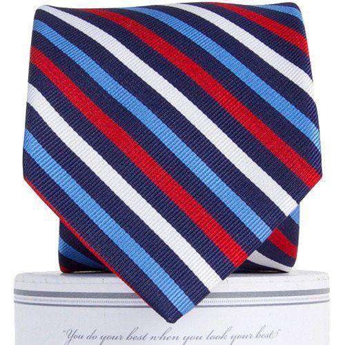 Eastwood Tie in Navy & Red by Collared Greens