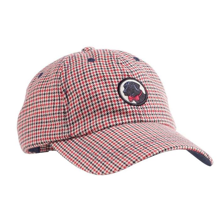 Frat Hat in Red/Navy Houndstooth by Southern Proper