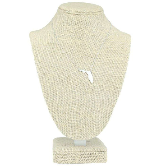 Florida State Pendant Necklace in Silver by Country Club Prep