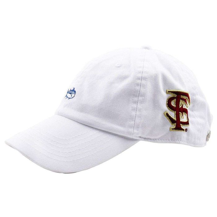 Florida State University Mini Skipjack Hat in White by Southern Tide