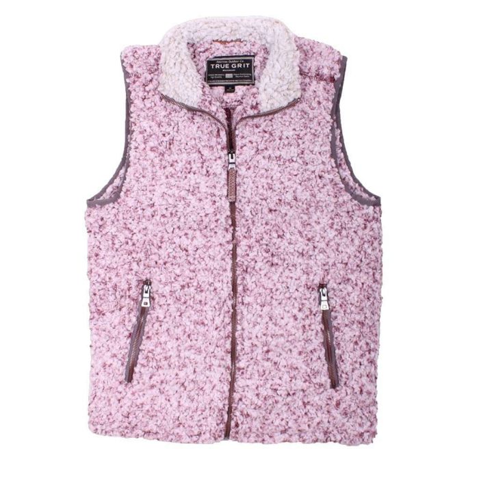 Frosty Tipped Double Up Vest in Vintage Wine by True Grit
