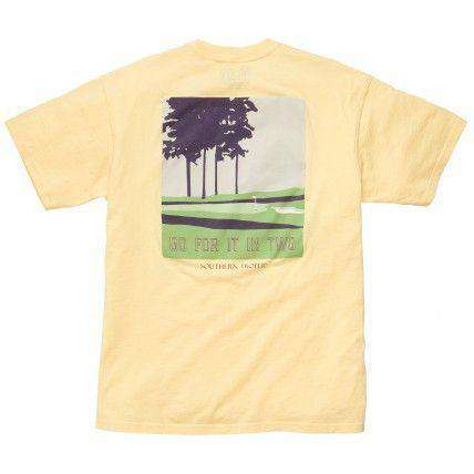 Go for it in Two Golf Tee in Yellow by Southern Proper