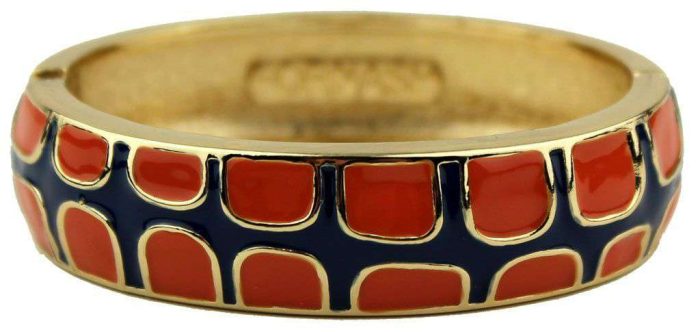 Gecko Bangle in Navy and Orange by Fornash