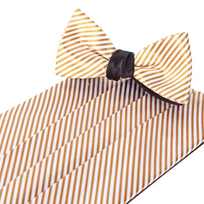 Goldfinger Cummerbund and Bow Set by Collared Greens