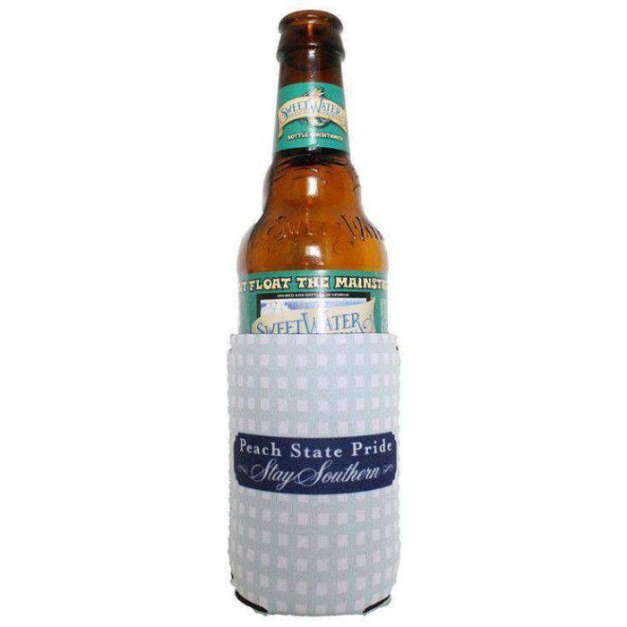 Gingham Can Holder in Seafoam Green By Peach State Pride