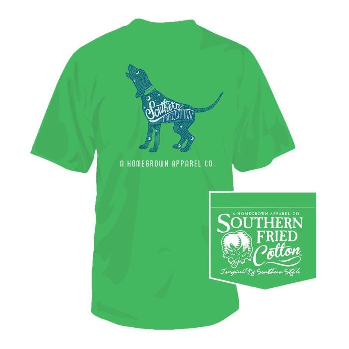 Goodnight Hound Tee in Spring Green by Southern Fried Cotton